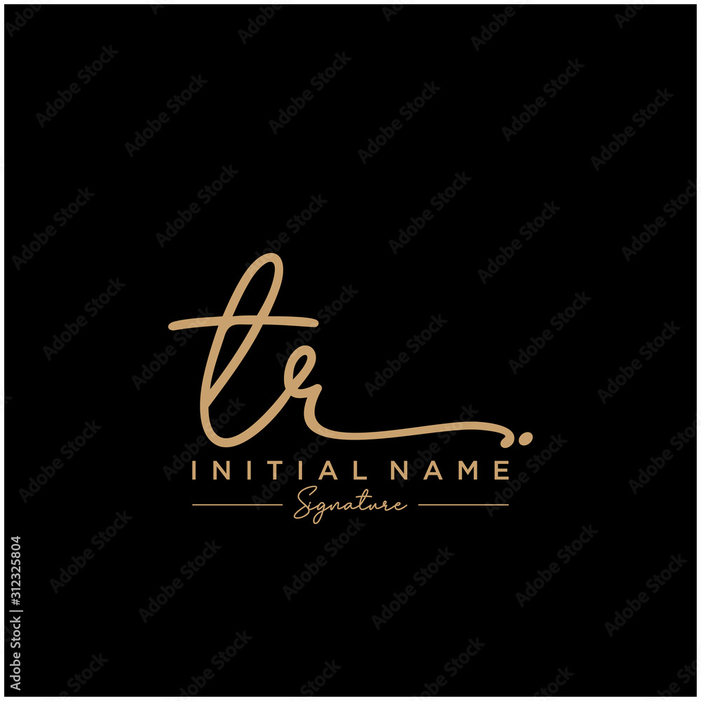 Letter TR Signature Logo Template Vector Letter TR Signature Logo Template Vector