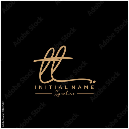 Letter TT Signature Logo Template Vector photo