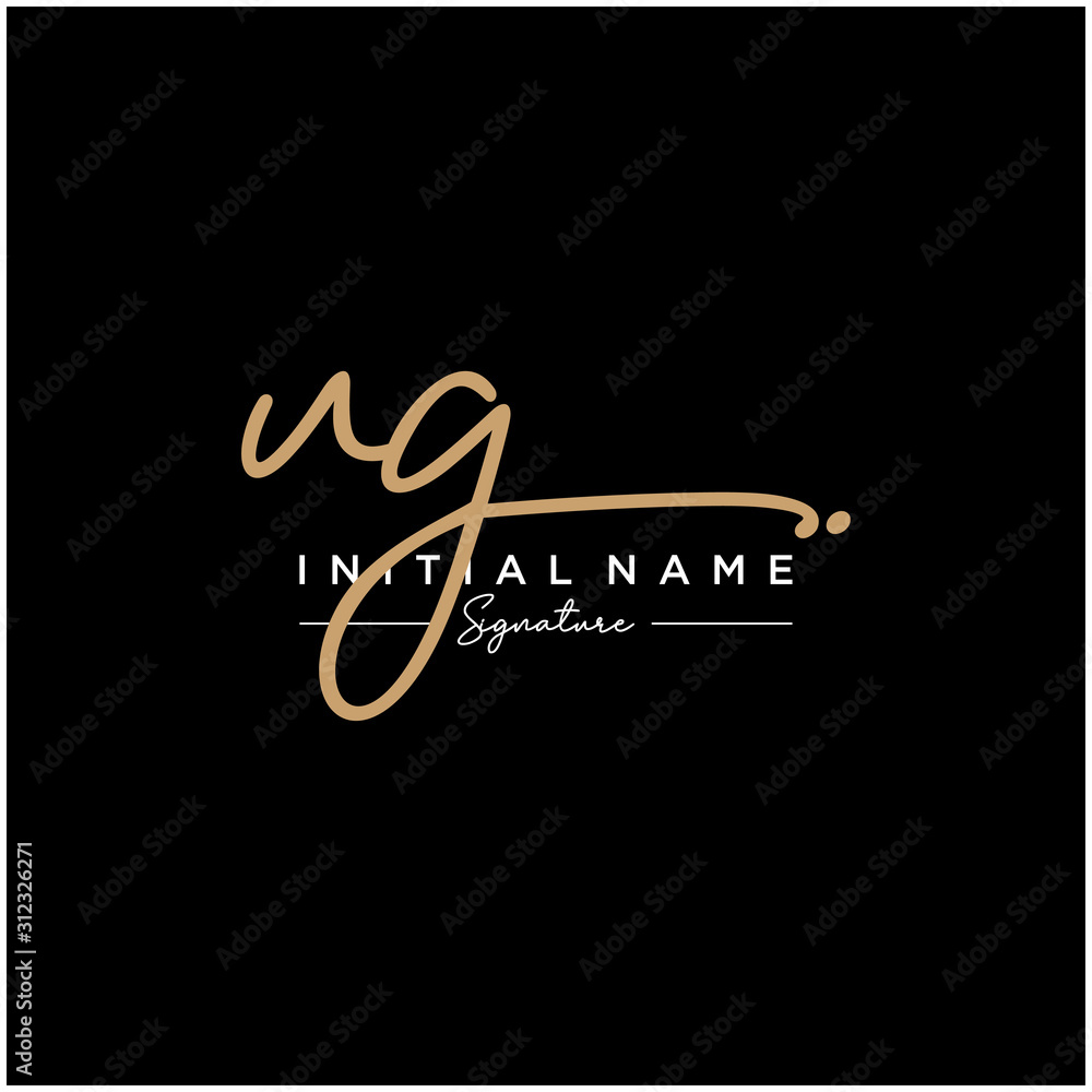 Letter UG Signature Logo Template Vector Letter UG Signature Logo Template Vector