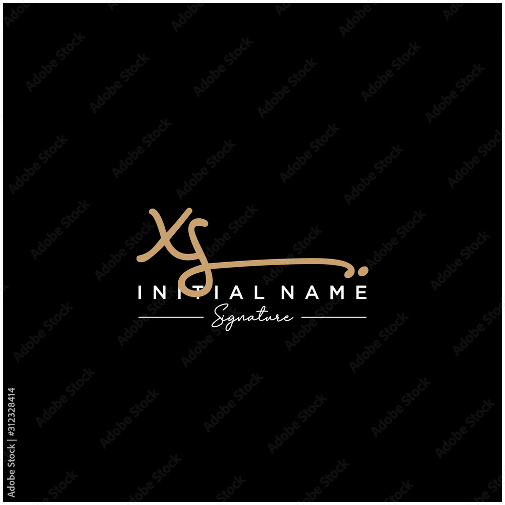 Letter XS Signature Logo Template Vector Letter XS Signature Logo Template Vector