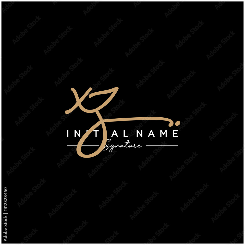 Letter XZ Signature Logo Template Vector Letter XZ Signature Logo Template Vector