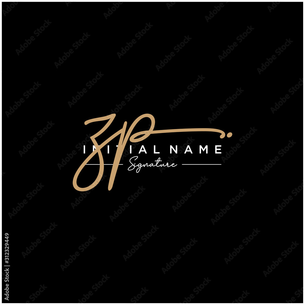 Letter ZP Signature Logo Template Vector Letter ZP Signature Logo Template Vector