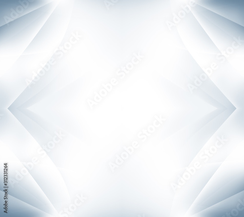 Fototapeta Naklejka Na Ścianę i Meble -  Abstract, simple and modern wavy lines with light gray or metallic hue on white background. Seamless pattern. High resolution template, copy space.