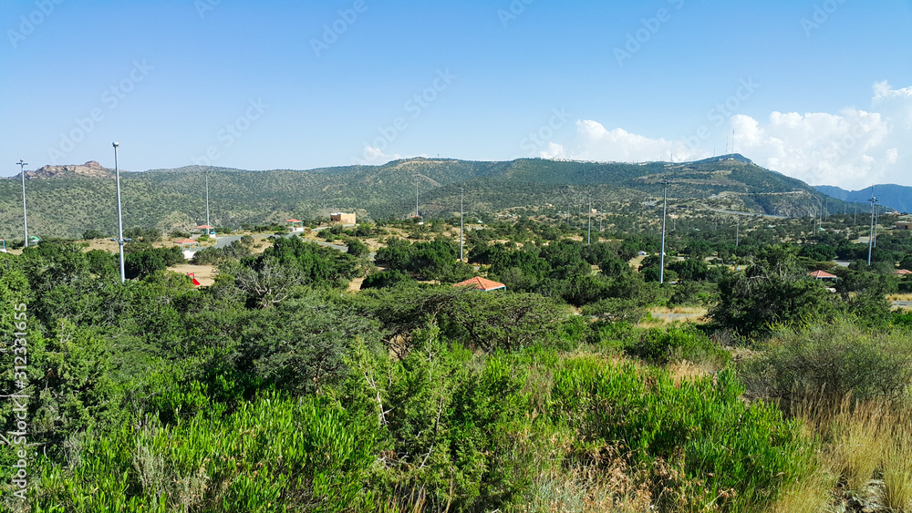 Fototapeta premium Mountains scenery - natural background - natural park - So beautiful clear blue sky - nice day