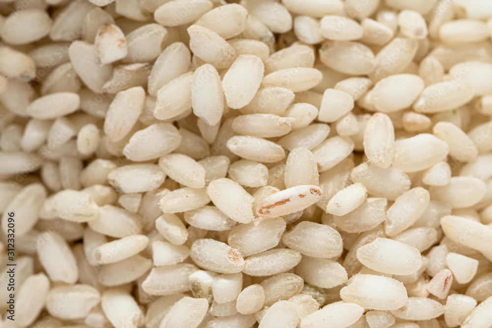 Close up seeds short  rice.