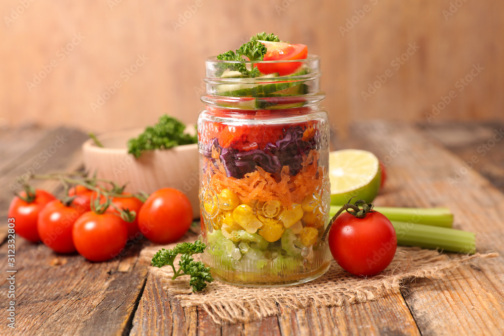 fresh vegetable salad with tomato, cucumber, radish, carrot- healthy lunch fresh vegetable salad with tomato, cucumber, radish, carrot- healthy lunch