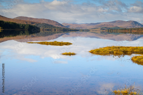 Fototapeta Naklejka Na Ścianę i Meble -  Reflections at Loch Tulla, Scottish Highlands