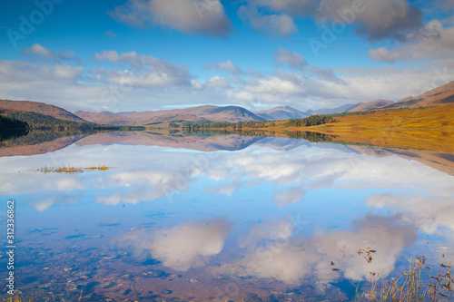 Reflections at Loch Tulla, Scottish Highlands
