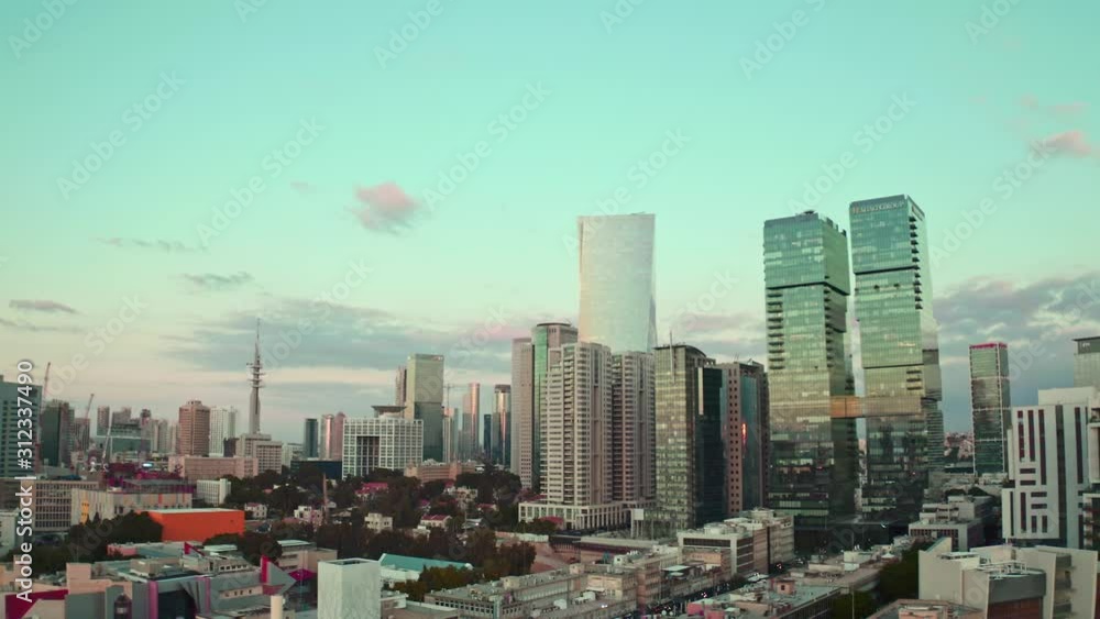 Center of Tel Aviv, Israel, 4k aerial drone skyline Center of Tel Aviv, Israel, 4k aerial drone skyline