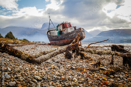 The Corpach shipwreck at Loch Linnhe