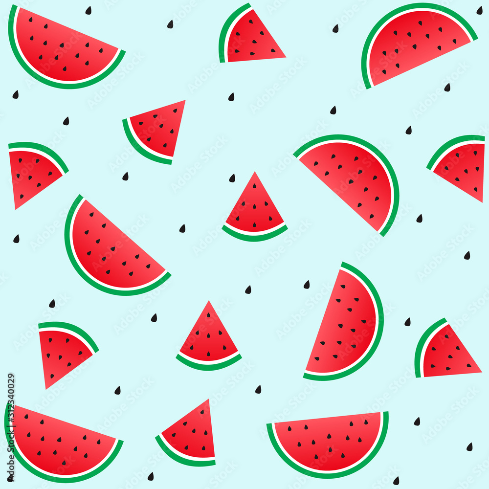seamless pattern with fresh watermelon cute background premium vector seamless pattern with fresh watermelon cute background premium vector