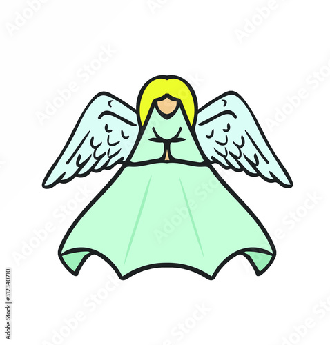 una mujer angelical o angel