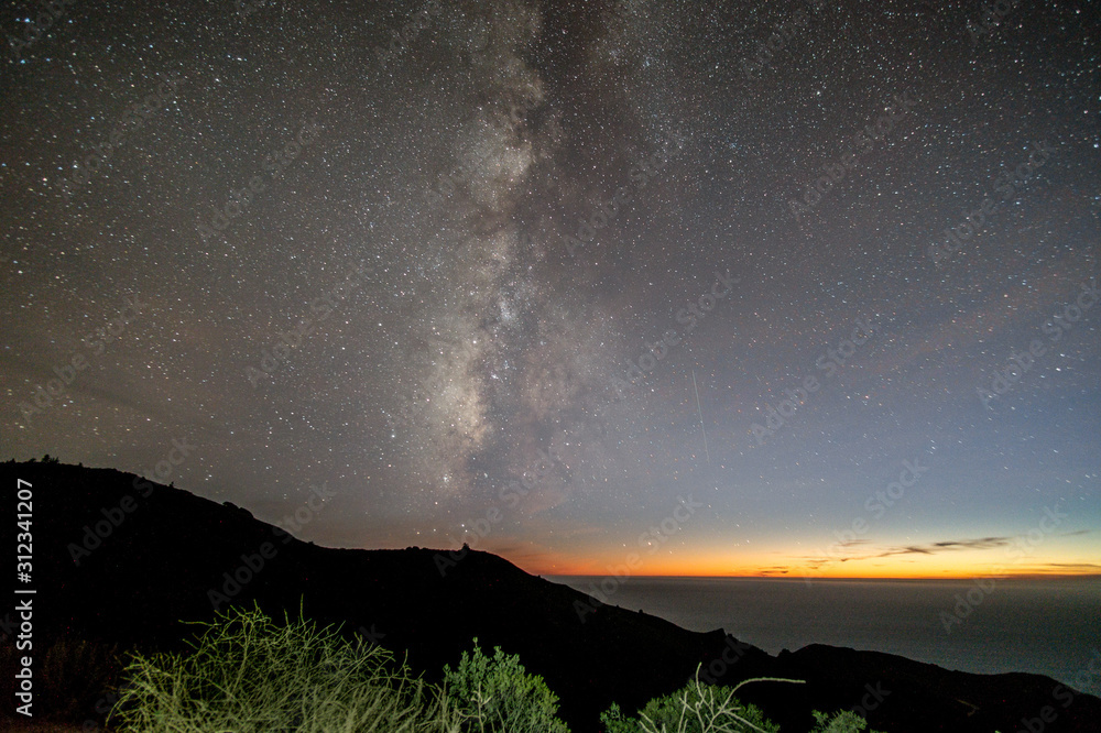 Night Landscape of Milky Way
