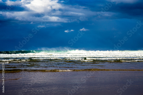 Storm Clouds over the Beach and Gold Coast, Queensland, Australia photo