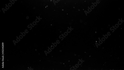 particles on black background, abstract overlay with particles and bokeh