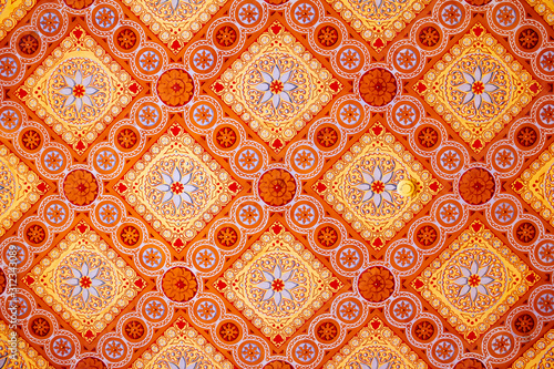 seamless pattern with flowers and a smoke detector