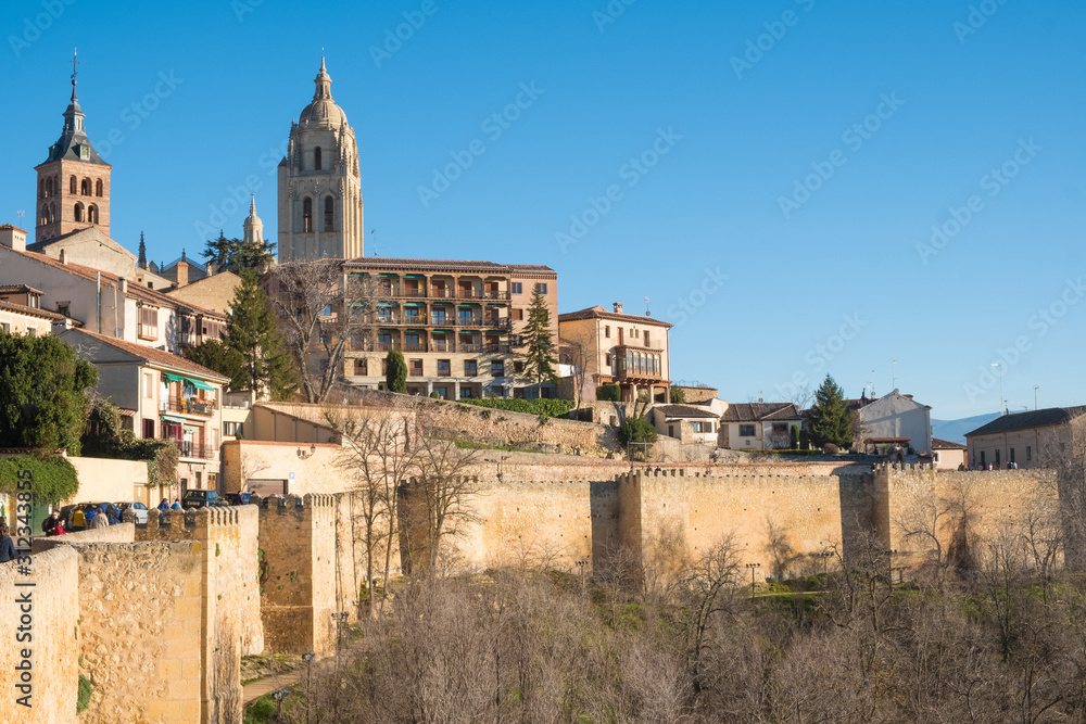  View of the city of Segovia, Spain