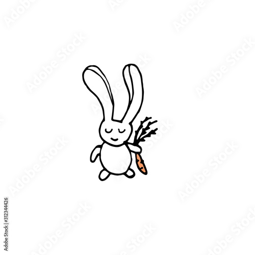 Easter bunny illstration rabbit © Oksana