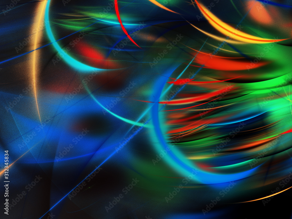 Obraz premium abstract chaotic fractal background 3D rendering illustration
