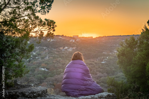 Sunset at Mount Bonnell in Austin, Texas photo