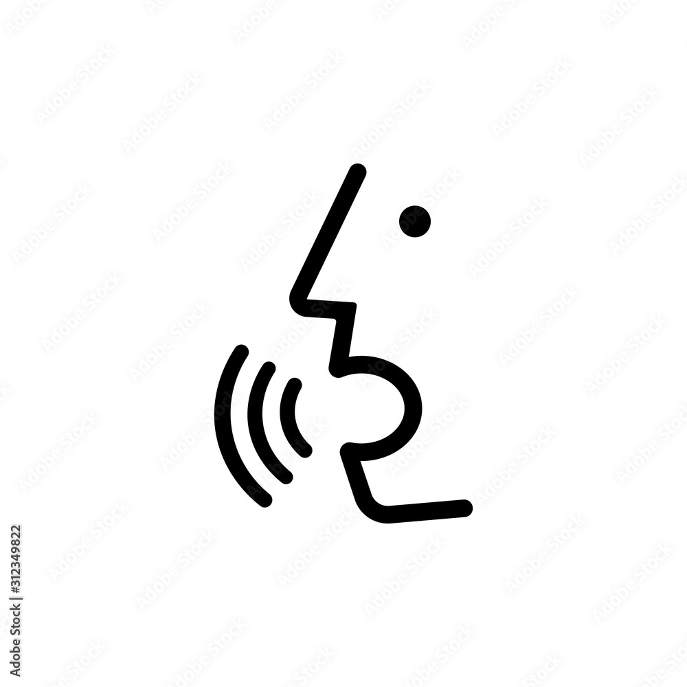 Fototapeta premium Voice control person talking icon