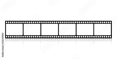 Vector blank cinema film strip.