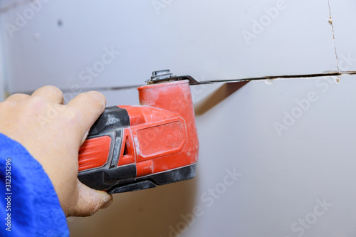 Obraz na plátně Wall cutting oscillating multi function power tool