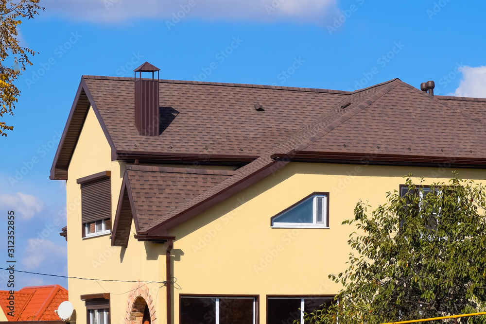 Decorative metal on the roof of the house. Decorative metal on the roof of the house.