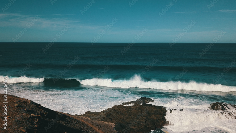 Relax watching the sea the waves and the horizon Relax watching the sea the waves and the horizon