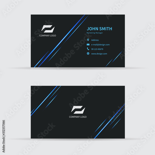 Modern business card template. Vector illustration.