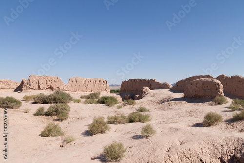 The interior of the Kyzyl Qala fortress (Uzbekistan)