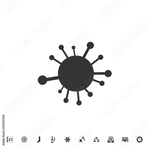 bacteria virus icon vector illustration for graphic design and websites