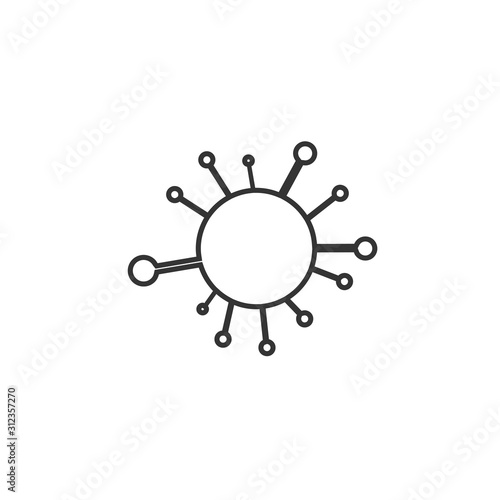 bacteria virus icon vector illustration for graphic design and websites