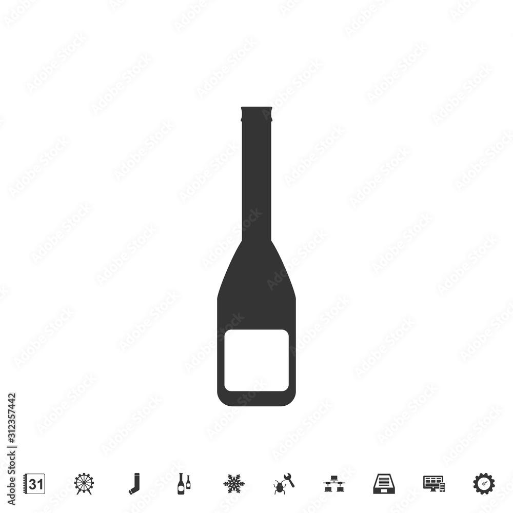 wine bottle icon vector illustration for graphic design and websites wine bottle icon vector illustration for graphic design and websites