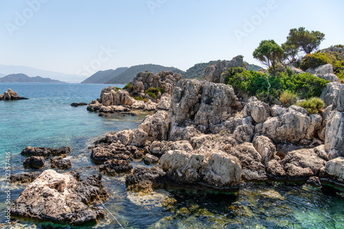 Rocky outcroppings in Turkish Sea