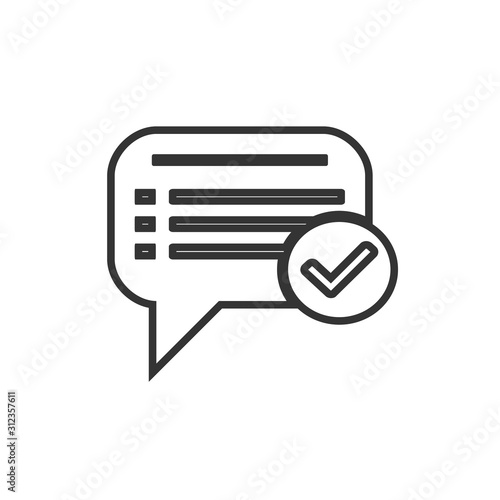 message check icon vector illustration for graphic design and websites