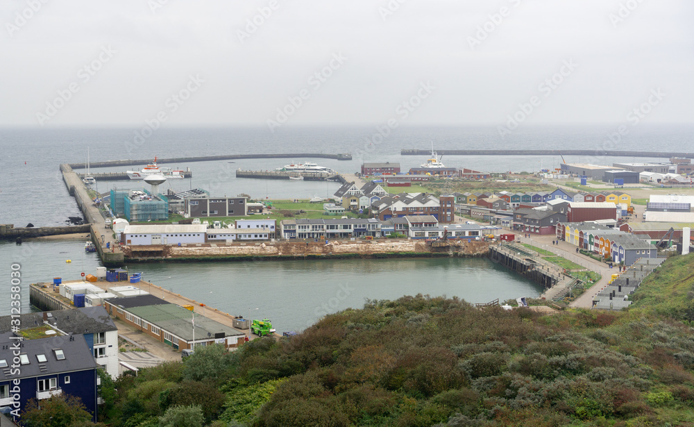 Helgoland, Hafen,  Panorama, Port