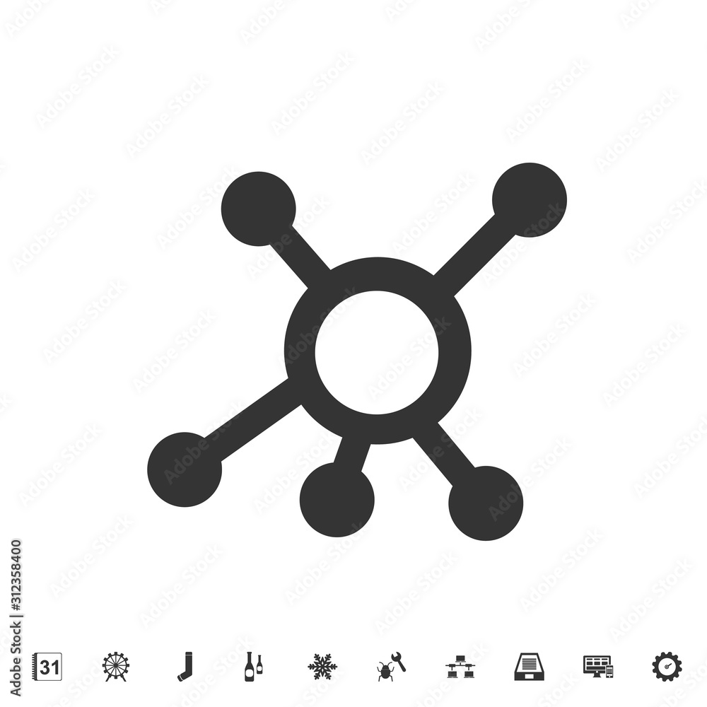 molecule icon vector illustration for graphic design and websites molecule icon vector illustration for graphic design and websites