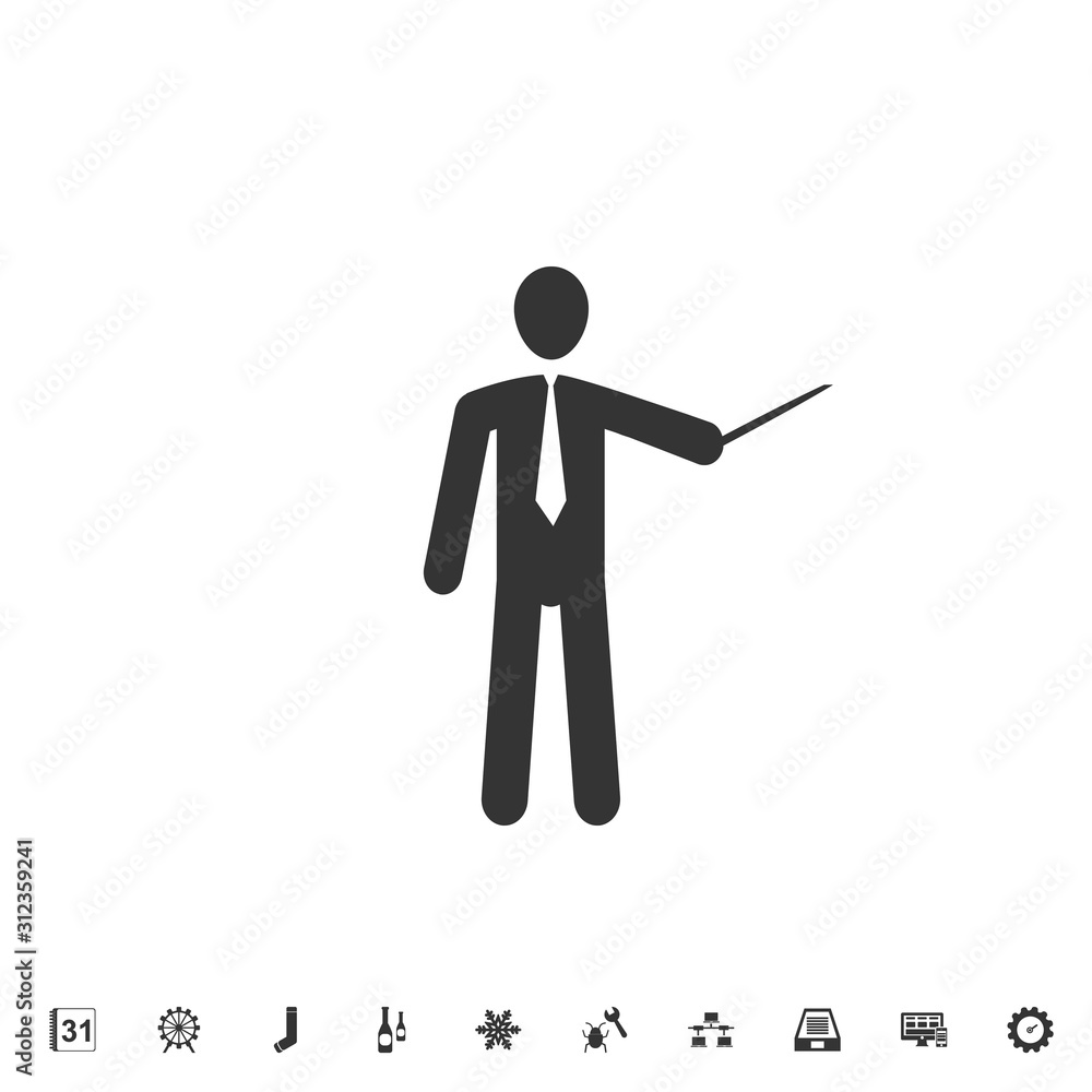 teacher icon vector illustration for graphic design and websites