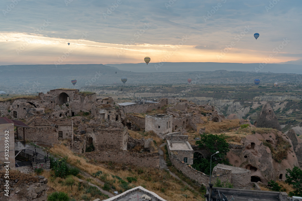 Watching balloons take off in Cappadocia