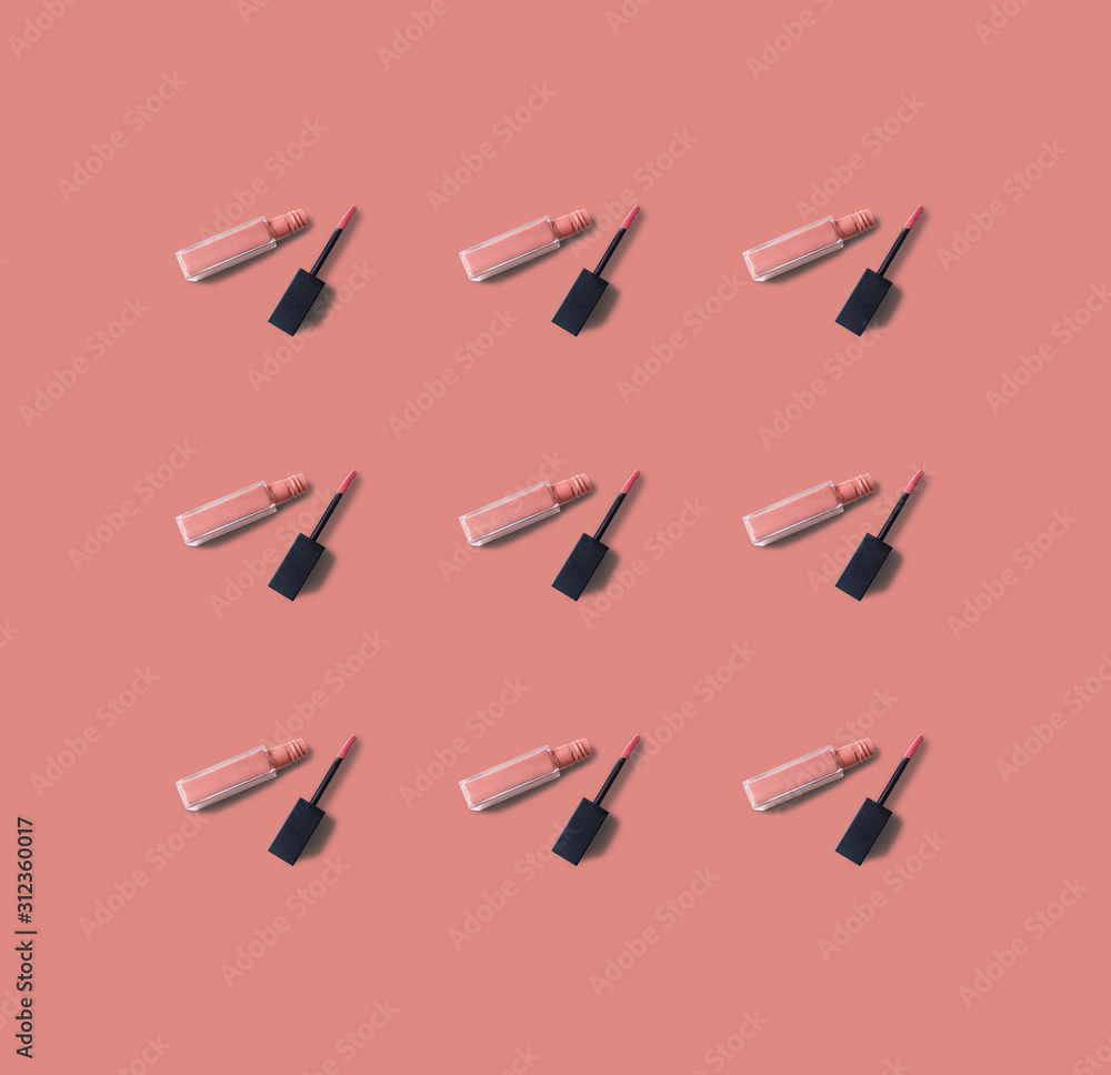 Lipstick pattern isolated on background. Make up product. Female. Beauty. Lipstick pattern isolated on background. Make up product. Female. Beauty.