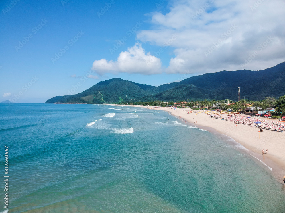 Obraz premium Praia de Maresias. Famoso destino em São Paulo, Brasil