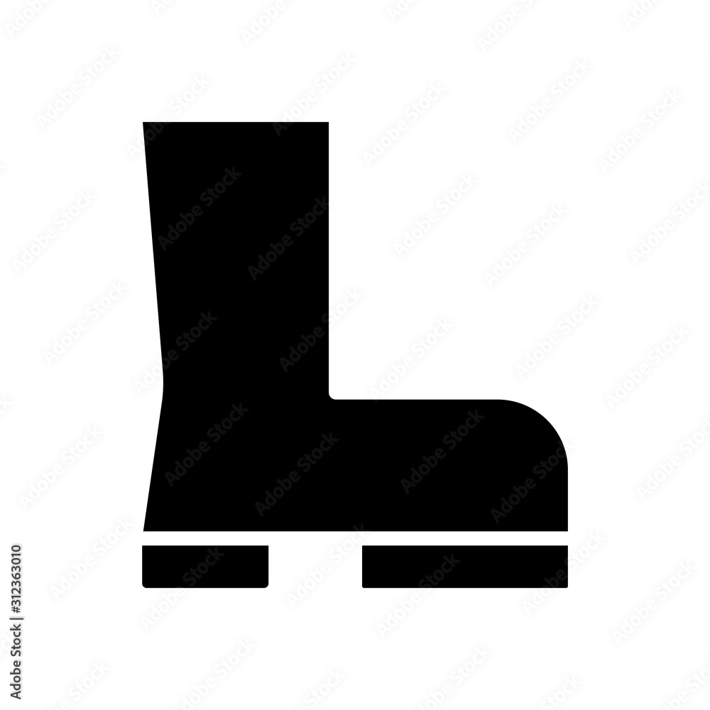 Boot icon vector in flat style design Boot icon vector in flat style design