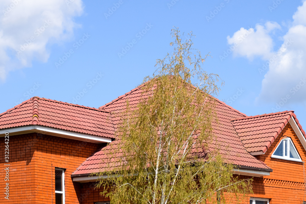 The house with a roof of classic tiles