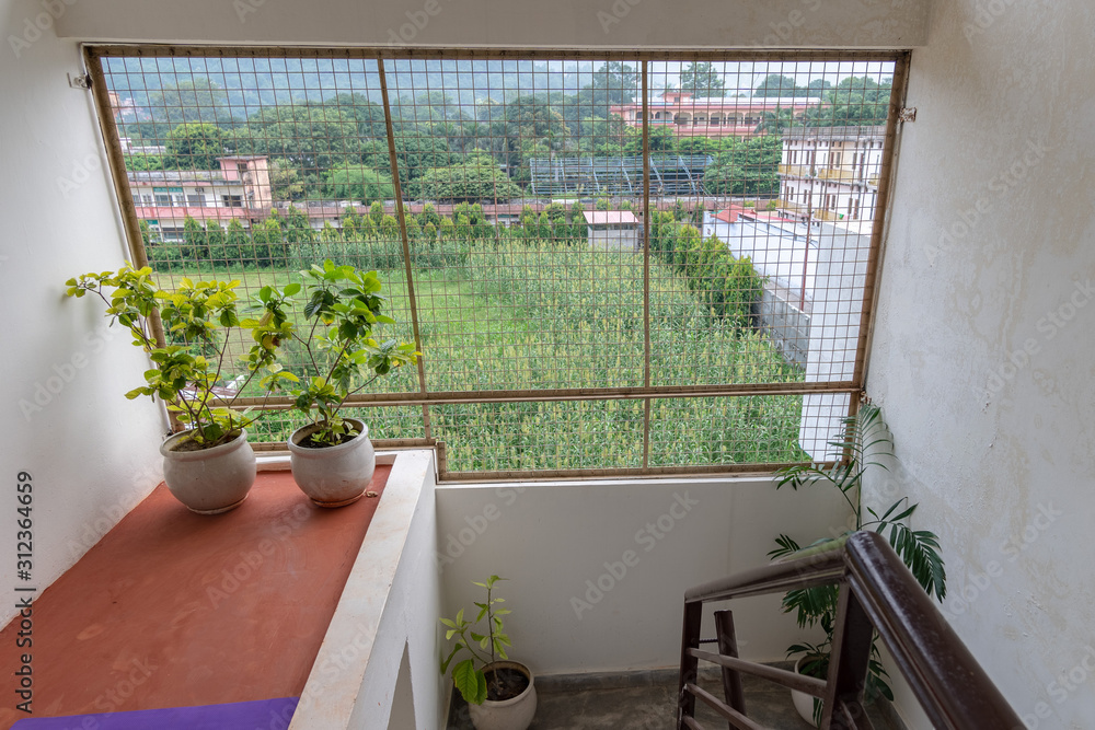 Rishikesh Yogashala View from Inside building Rishikesh Yogashala View from Inside building