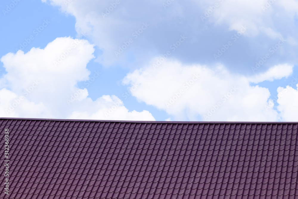 The roof of corrugated sheet