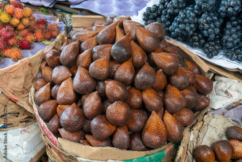 Snake Fruit from Bali Indonesia in Market Snake Fruit from Bali Indonesia in Market