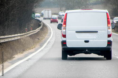 White Van On The Road photo