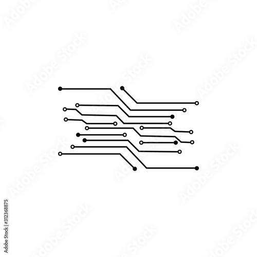 Circuit Logo Template vector