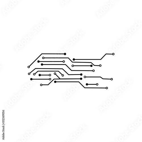 Circuit Logo Template vector